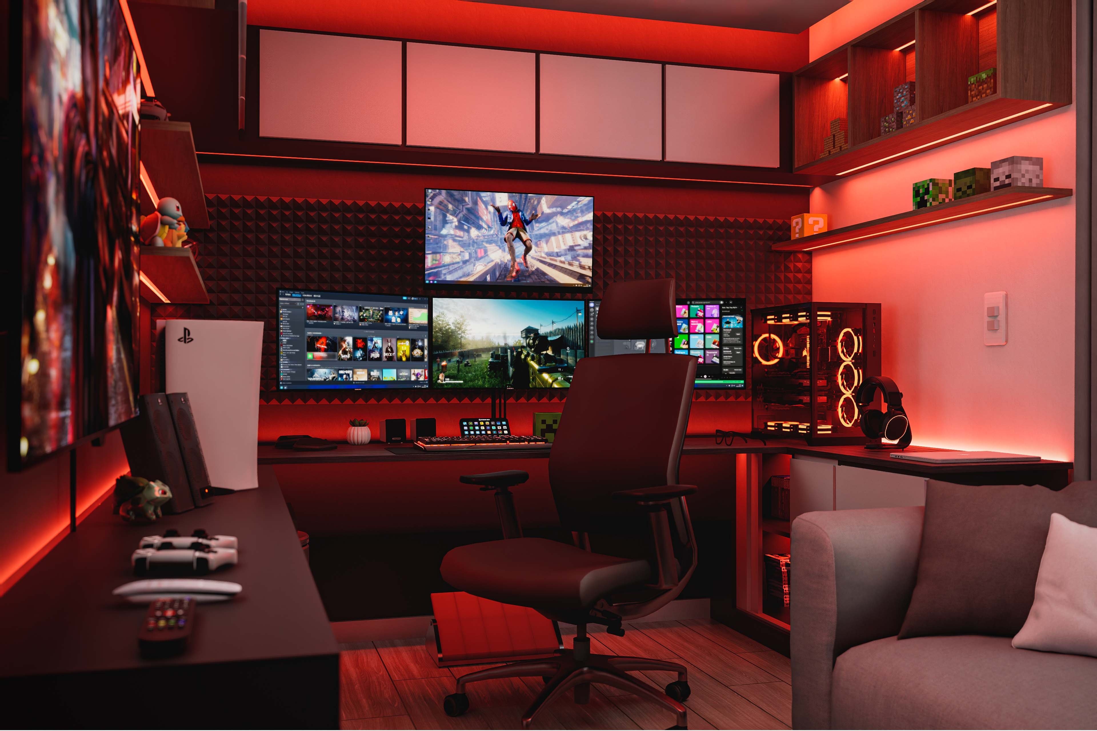 Ultimate Gaming Room with Immersive Setup